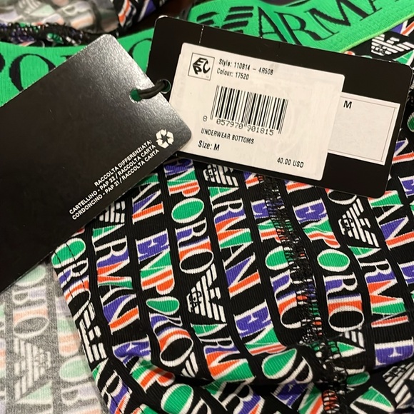 Emporio Armani Allover Vertical Logo Brief, NWT - Picture 8 of 9